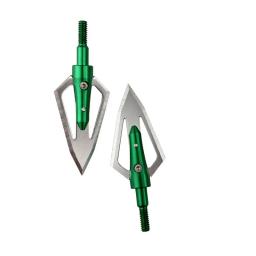 2 lâminas de flecha 100 grãos tiro com arco broadheads caça pontas de flecha para parafusos de besta e setas de arco recurvo composto - Image 3