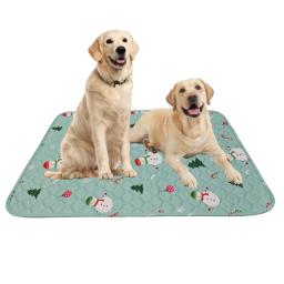 Almofada lavável do treinamento do filhote de cachorro, cama do animal de estimação, tapetes da urina, desenhos animados bonitos, árvore de Natal, cópia do boneco de neve - Image 1