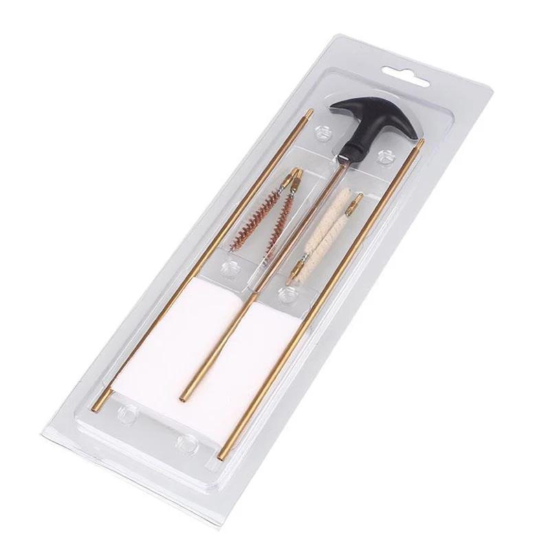 1 conjunto de ferramentas de limpeza kit de limpeza de barril tático 177 &.22 4.5/5.5mm rifle pistola de ar escova arma haste limpador caça pistola - Image 1