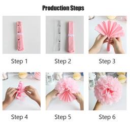 Pompom de papel pendurado para crianças, lanternas brancas, chuveiro de bebê, favor de festa de aniversário azul escuro, decoração de eventos de casamento, meninos e meninas, 24 pcs/set - Image 5
