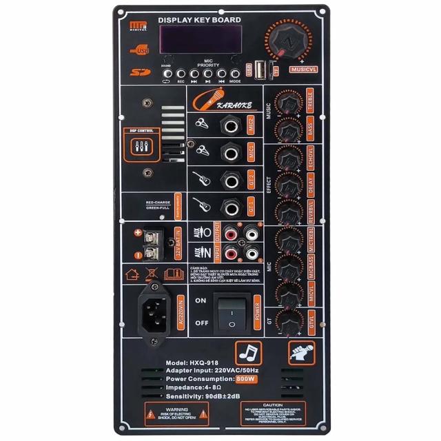 Amplificador HiFi Digital Bluetooth Versátil com Controle Remoto para Alto-falantes, Microfones e Guitarras - 400W, 12V/220V