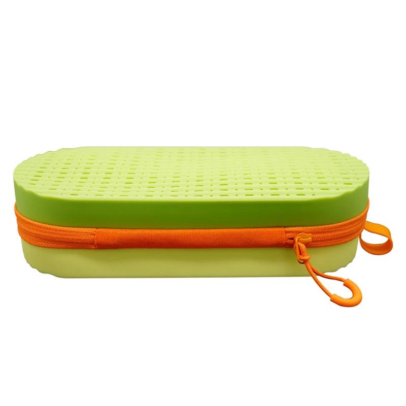 Silicone Swim Goggle Case com Clip e Drain Holes, Óculos de Natação, Caixa de Proteção, Portátil, Homens, Mulheres, Crianças - Image 1