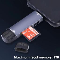 OTG 6 em 1 Tipo C SD TF Leitor de cartão Micro USB Flash Drive Adaptador 5 Gbps Transferência de alta velocidade Leitor de cartão multifuncional - Image 6