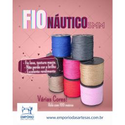 Cordão Fio Náutico 4mm (Excelente Qualidade) Rolo com 100 metros ( crochê, moveis, tricot, artesanato e costura criativa ) - Image 2