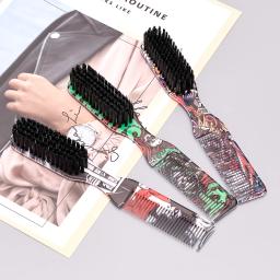 Double-Sided Escova de limpeza do cabelo, óleo cabeça pente, barba forma, dupla utilização pentes, barbeiro profissional, cabelo quebrado, acessórios - Image 2