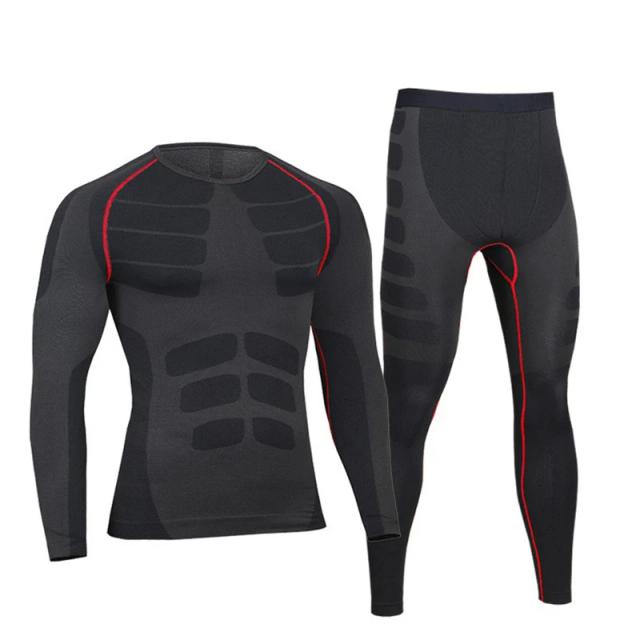 Conjunto Térmico Masculino: Camisas e Calças de Esqui para Motocicleta, Long Johns e Camadas Base Ajustadas