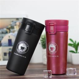 Garrafa térmica de aço inoxidável com tampa Caneca de café Frasco de vácuo Copo de água Copo de isolamento térmico Copo de acampamento - Image 1