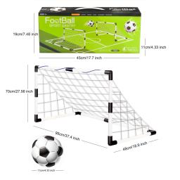 Objetivo dobrável do futebol com bomba e bola, Post de futebol para interior e exterior, treinamento de futebol, brinquedo esportivo - Image 6