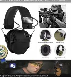 Tiro Eletrônico Tático Militar Protetor Original, Captura de som de caça ao ar livre, Proteção contra redução de ruído - Image 5