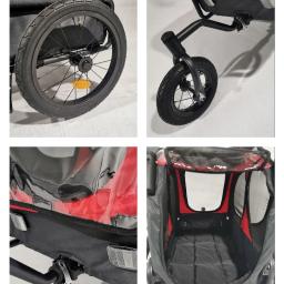 Bike Trailer Cargo Cart for Dogs and Pets, 3 rodas grandes para Off-Road, Mesh Screen - Image 6