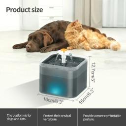 Fonte de água automática para gatos e cães, Bomba inteligente, Indicador LED, Pet bebedouro, Dispenser de água para cães - Image 1