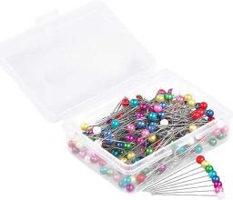Pearlized Bola Cabeça Costura Pinos para Tecido, Pinos retos, Artesanato DIY, 1.6 in, 600 PCs - Image 1