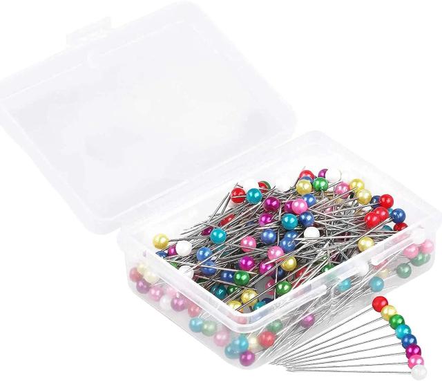 Pinos de Costura Pearlized para Tecido - Conjunto com 600 Peças, 1.6 in, Ideais para Artesanato DIY