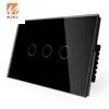 2021 nova atualização preto ouro painel de toque luz interruptor de parede dimmer - Image 6
