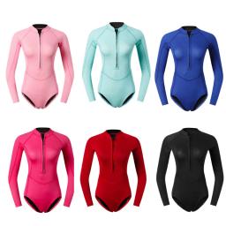 Fatos de mergulho de neoprene feminino, manter quente, mergulho, esportes aquáticos, pesca submarina, surf, roupa de mergulho, banho, 2mm, novo - Image 5