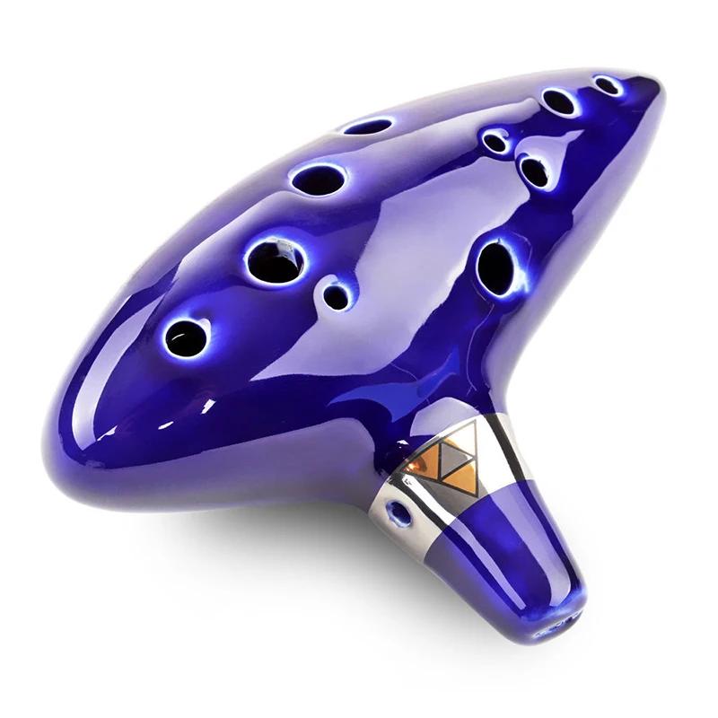 Flauta Ocarina Cerâmica Azul para Iniciantes, Lenda do Alto C, Tempo Inspirado, Instrumento Musical, Acessórios, 12 Buracos - Image 1