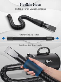 2800w power secador de cabelo para cães cão de estimação gato grooming ventilador quente vento secador rápido secador de cabelo para pequeno médio grande cão secador - Image 4