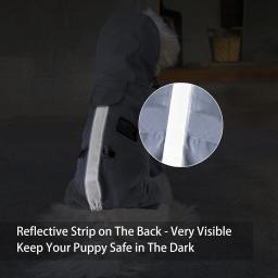 Impermeável impermeável para cão, Hoodie cão reflexivo, roupas de quatro pernas, macacão absorvente de suor, capas de chuva, Pet Coat, Novo, 2023 - Image 3