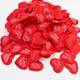 100 pçs em forma de coração esponja confetes pétalas de mesa com letras para o dia dos namorados decorações da festa de aniversário do casamento - Image 6