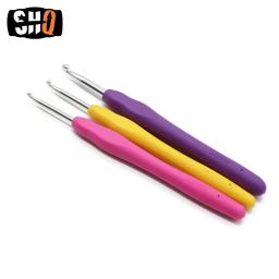 Agulhas de Crochet de alumínio com borracha macia colorida, agulhas de tricô de silicone, alças almofadadas, 2-10mm, 2024 - Image 3