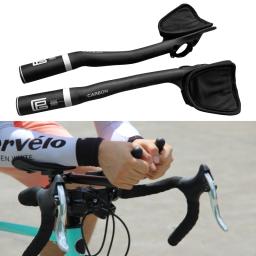 Full Carbon Fiber Road Bicycle Guiador, Aero Rest Bar, Barras de bicicleta TT, fosco, 3K - Image 4