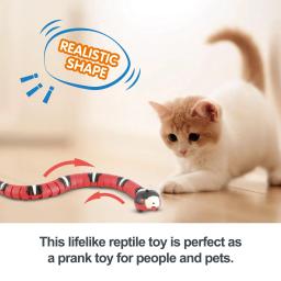 Automático Eletrônico Snake Cat Teaser, Smart Sensing, Brinquedos Interativos, Indoor Play, Kitten Toy, USB Recarregável para Gatos e Gatinhos - Image 2