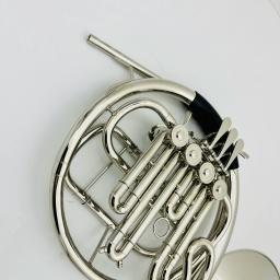 Single Row French Horn com bocal, 4-chave B/F niquelado instrumento musical, profissional, frete grátis - Image 5