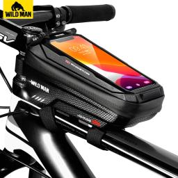 SELVAGEM HOMEM-Rainproof Touch Screen Saco Da Bicicleta, Saco De Ciclismo, Caso Do Telefone Móvel, MTB Acessórios, 6,5" - Image 1