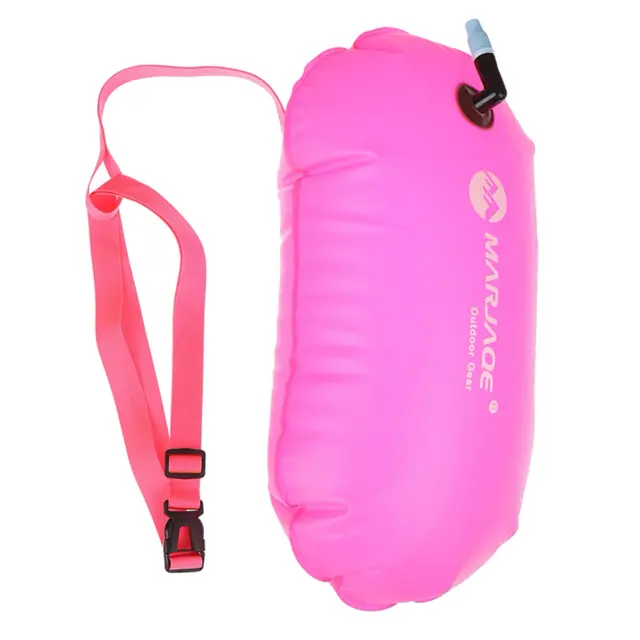 Bóia Inflável PVC Air Float para Natação em Águas Abertas com Alta Visibilidade e Saco Impermeável