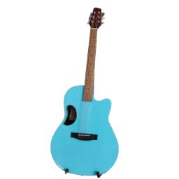 Fibra de carbono aço-corda guitarra acústica, Spruce Top Solid, 4 cores, alto brilho, preto, verde, roxo, Folk Pop, 41" - Image 3