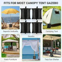 Impermeável Pé Perna Pés Pesos, Garden Gazebo, Sand Bag Marquee, Tent Set, Acessórios ao ar livre, Camping Equipamento - Image 4