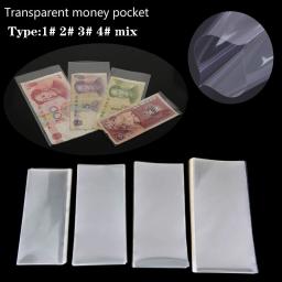 Mangas transparentes Selo Coleção Saco, Saco De Armazenamento De Dinheiro, Proteger Notas, 4 Tipos, 100 Pcs - Image 1