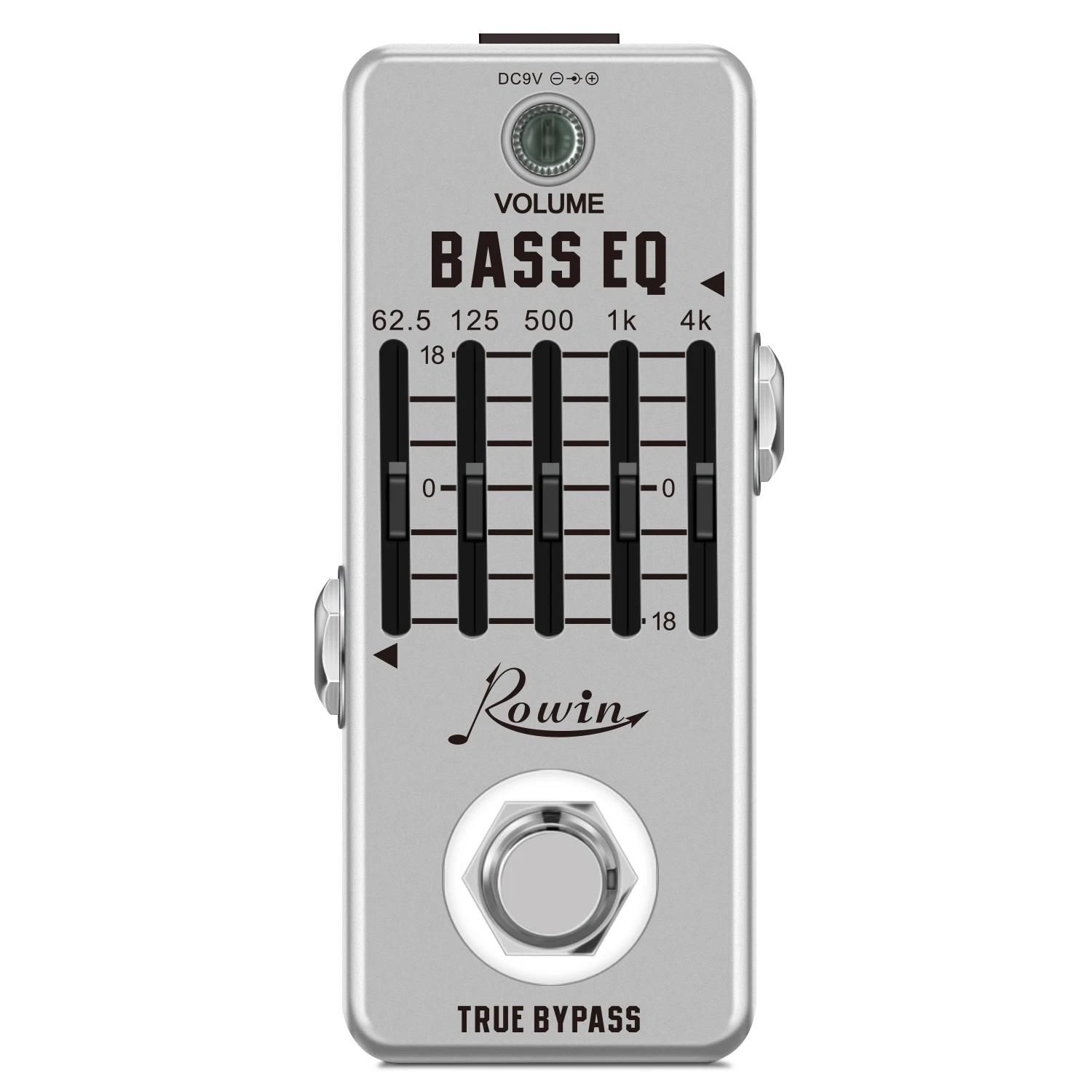 Rowin LEF-317B baixo eq pedal 5 banda equalizador pedais para baixo guitarra com 5 banda gráfico mini tamanho true bypass - Image 1