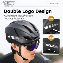 West Biking-Capacete Ultraleve de Bicicleta para Homens e Mulheres, Ajustável, Cabeça de Segurança, Equipamento Ciclismo, Acessórios MTB - Image 2