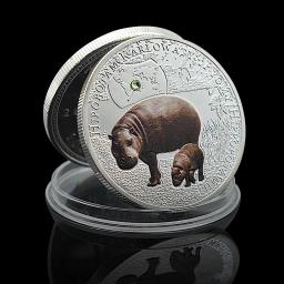 Conjunto de moedas de prata para amantes de animais raros, Medalha Comemorativa em Cápsula, Presente para amantes de animais, África 1000 kWa, 12pcs - Image 4