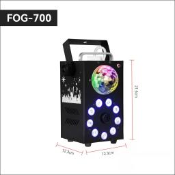 Mini 700w controle remoto sem fio máquina de fumaça colorida bola mágica rgb palco festa casamento discoteca casa gerador fumaça - Image 3