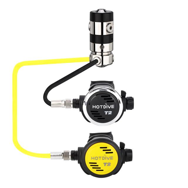 Conjunto de Equipamento de Mergulho Hotdive St2o com Regulador de 1º e 2º Estágio e Mangueira