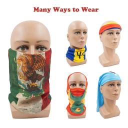 Rosto e pescoço polainas para esportes ao ar livre, Bandeira do Caribe Padrão, Sun Protective Bandana, Ciclismo Scarf, Barbados, Bahamas, Grenada Nações - Image 4