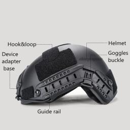 Capacete tático rápido para Airsoft Paintball, capacetes de combate, esportes ao ar livre, equipamento protetor de cabeça, MH PJ Casco - Image 4