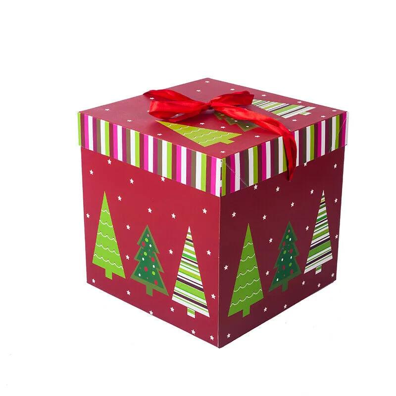 Caixas de Presente Dobráveis Personalizadas, Presente de Natal, Favor de Festa, Novo, Natal, Novo, 2022, 10, 15, 20 cm - Image 1