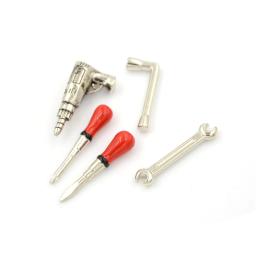 Miniatura Metal Ferramentas Manuais Conjuntos, Dollhouse Acessórios, Brinquedos Móveis, Escala, Novo, 1:12, 5Pcs por Conjunto - Image 2