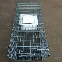 Grande dobrável reutilizável isca snap trap gaiola, captura e resgate, coelho, gato, gaiola, animal trap armazém, 108x40x45cm - Image 2