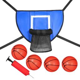 Mini Trampolim Basketball Hoop para Crianças e Crianças, Fácil de Instalar, Treinamento Sturdy com 4 Basketballs - Image 2