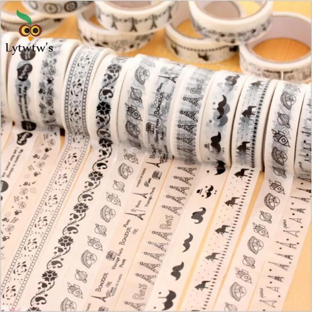 Fita Adesiva Decorativa Coreana Kawaii para Scrapbooking e Papelaria - Washi Tape para Diário (1 Pc)