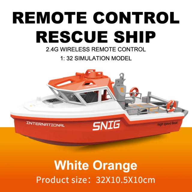 Barco RC TX694 Rebocador de Resgate 2.4G Alta Velocidade Motor Brushless Brinquedo à Prova D'água