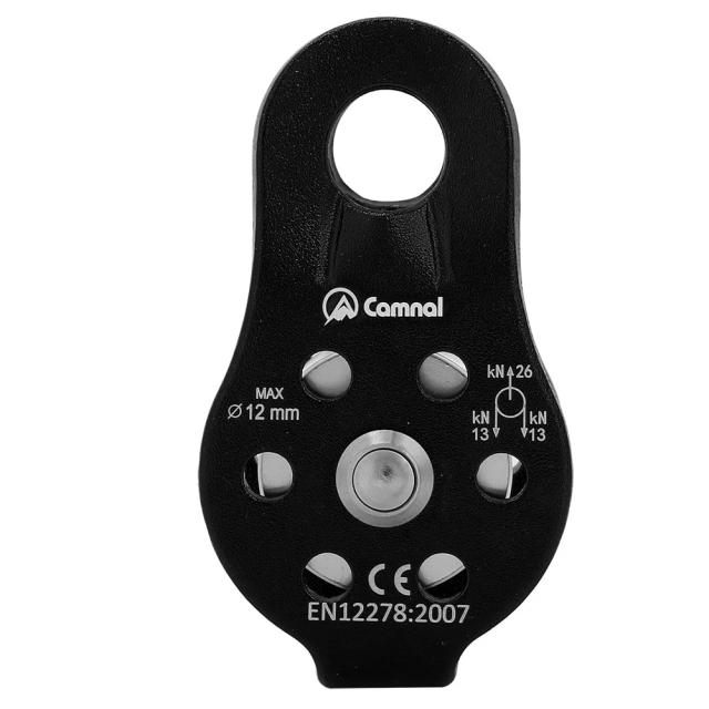 Única corda giratória polia bloco, liga de alumínio, Heavy Duty, 12mm corda escalada polia roda, 26KN