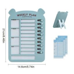 Placa de lista de tarefas diy, placa de memorando para fazer planejador, plano semanal deslizante, placa de lista de verificação com 13 cartolina, rotina semanal - Image 6
