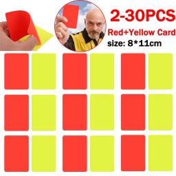 Kit de Cartões de Árbitro de Futebol, Cartão Vermelho e Cartão Amarelo, Ferramenta de Esportes ao ar livre, Cartão de Aviso e Ejeção, 8x11cm, 2-30Pcs - Image 1