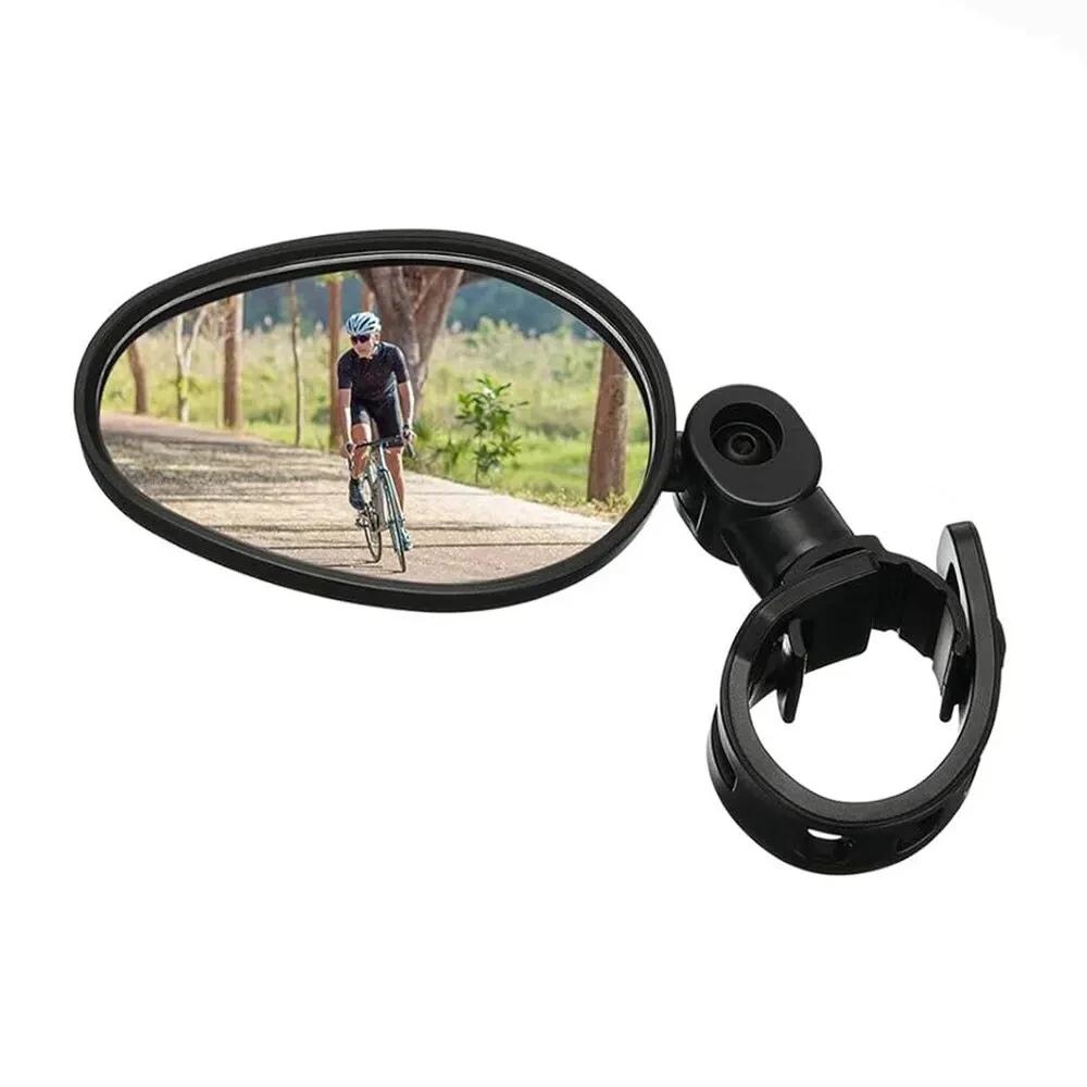 Espelho Retrovisor de bicicleta com 360 ° ajustável Girando Handle, Espelho Convexo, Outdoor Sports Safety, Convex Bar, 1Pc - Image 1