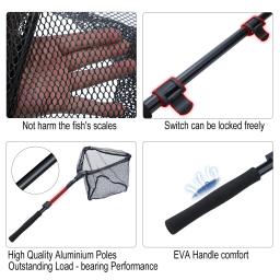 Sougayilang ferramenta de pesca rede de pesca trackle 75/95/115cm portátil retrátil dobrável rede de pesca para baixo carpa truta pesca - Image 3
